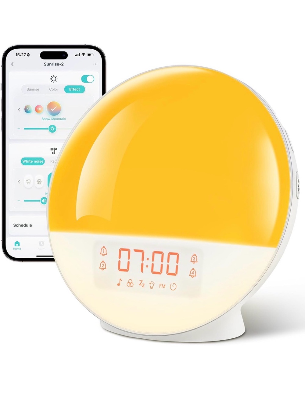 Sunrise Alarm Clock with App Control & White Noise